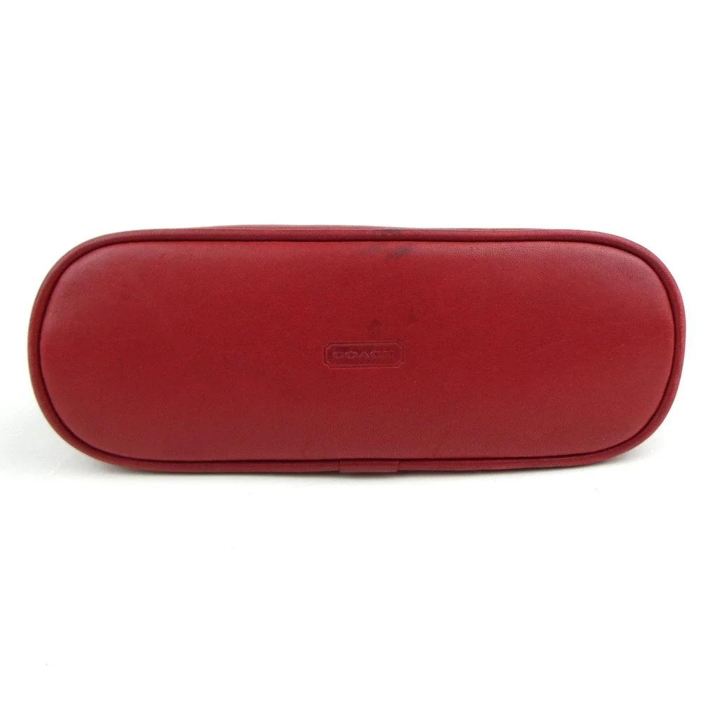 Coach red leather